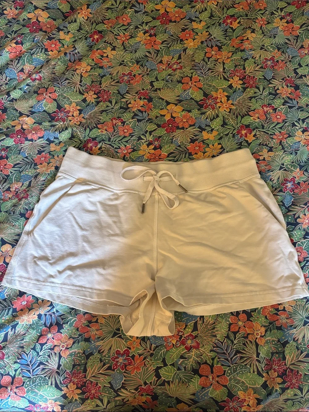 lululemon athletica White Drawstring Athletic Shorts
